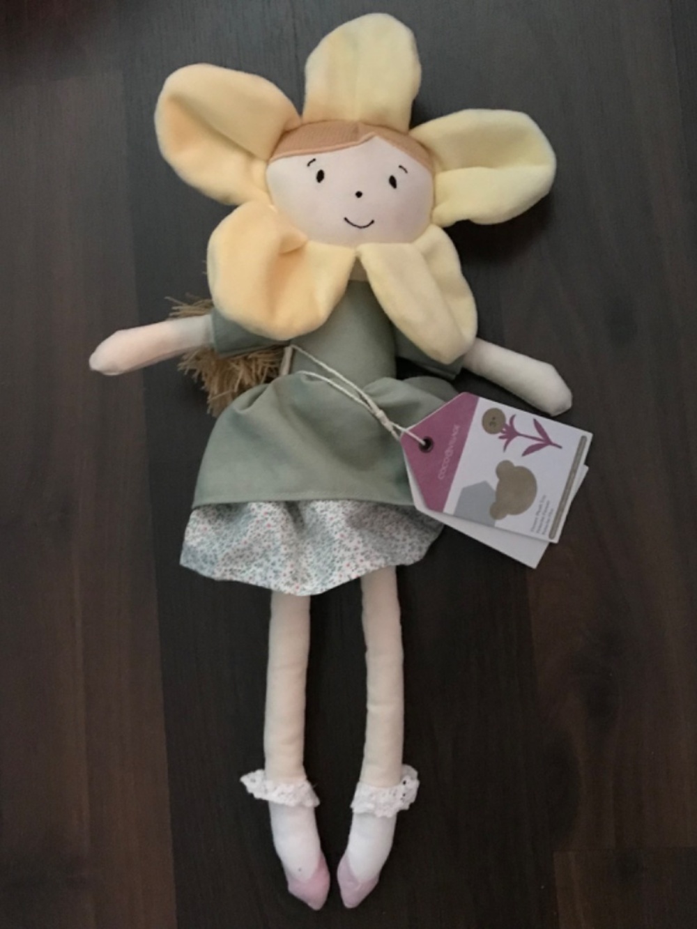 NWT Coco Village Flower Plush Toy Spring Collection Yellow Daisy Sunflower